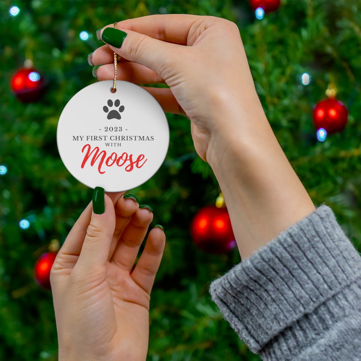 PERSONALIZED 'My/Our First Christmas With' Ceramic Ornament