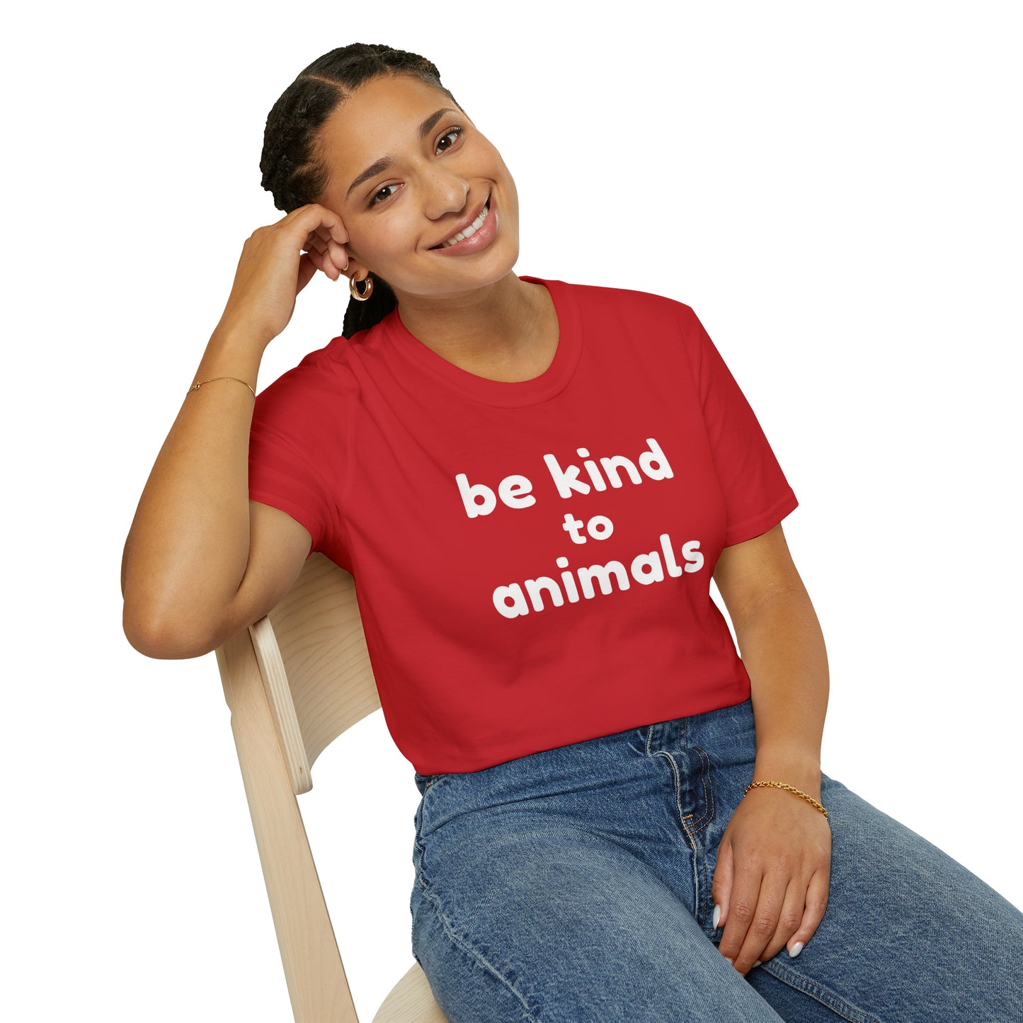 'Be Kind to Animals' Unisex Softstyle T-Shirt