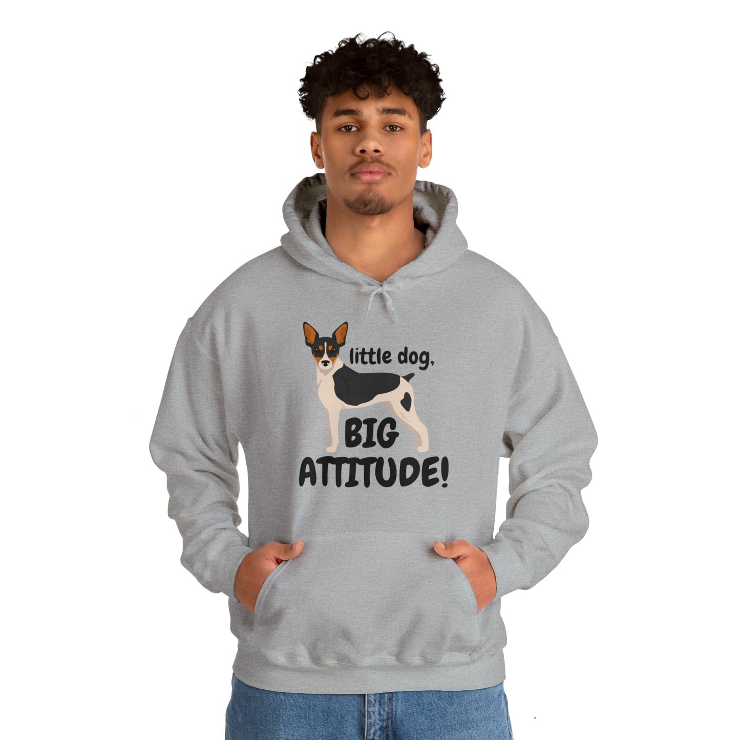 'Small Dog, Big Attitude' Unisex Heavy Blend™ Hooded Sweatshirt