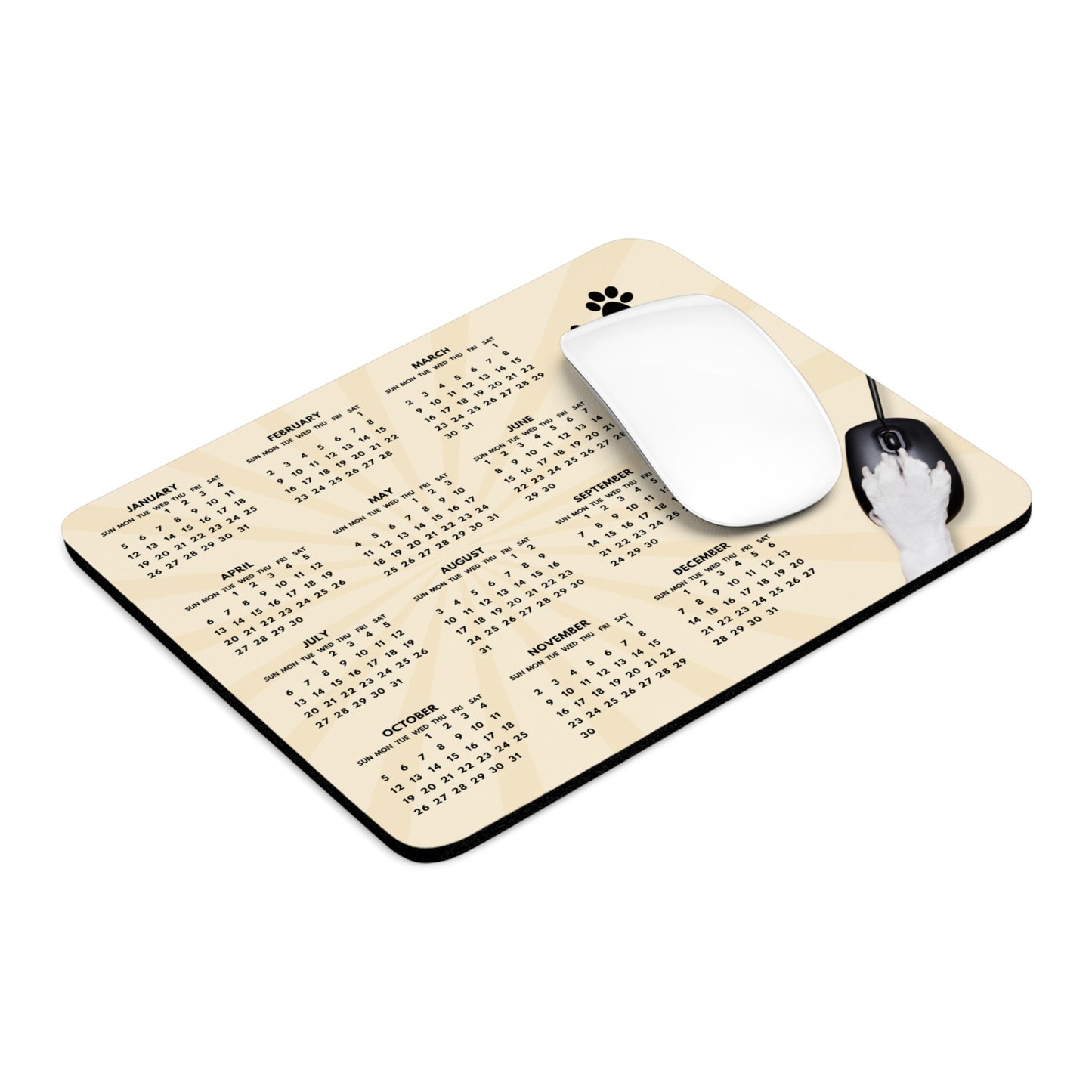 2025 Full Year Calendar Rat Terrier Mouse Pad