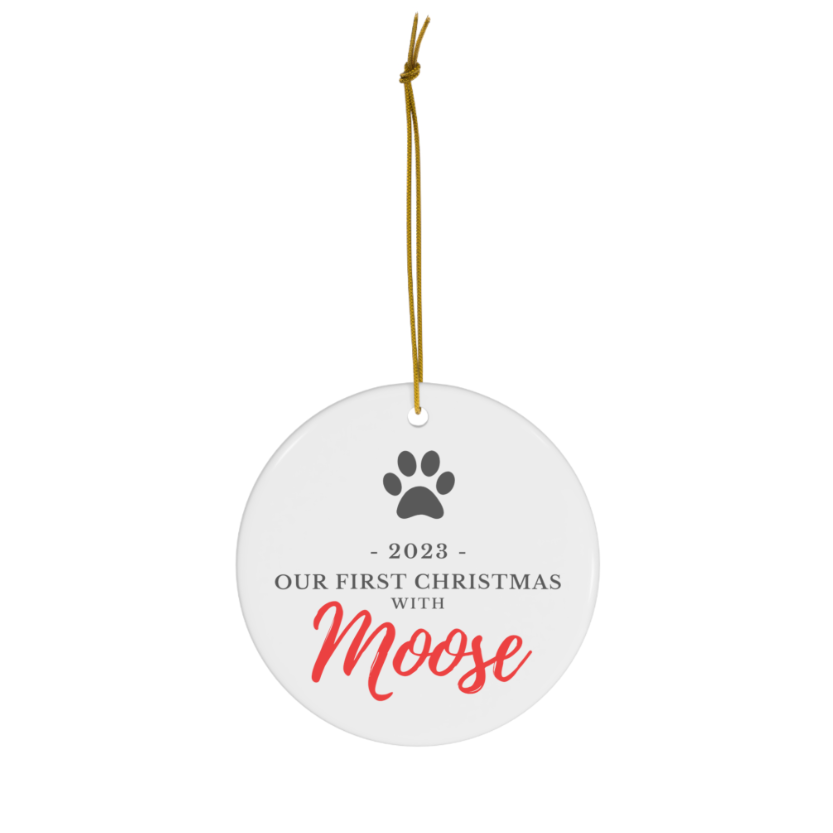 PERSONALIZED 'My/Our First Christmas With' Ceramic Ornament